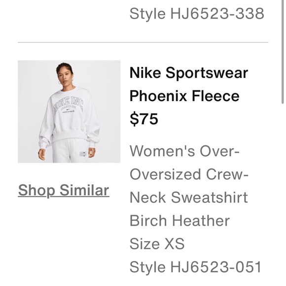 Nike Gray Crewneck Sweatershirt Classic Fit - Picture 1 of 4
